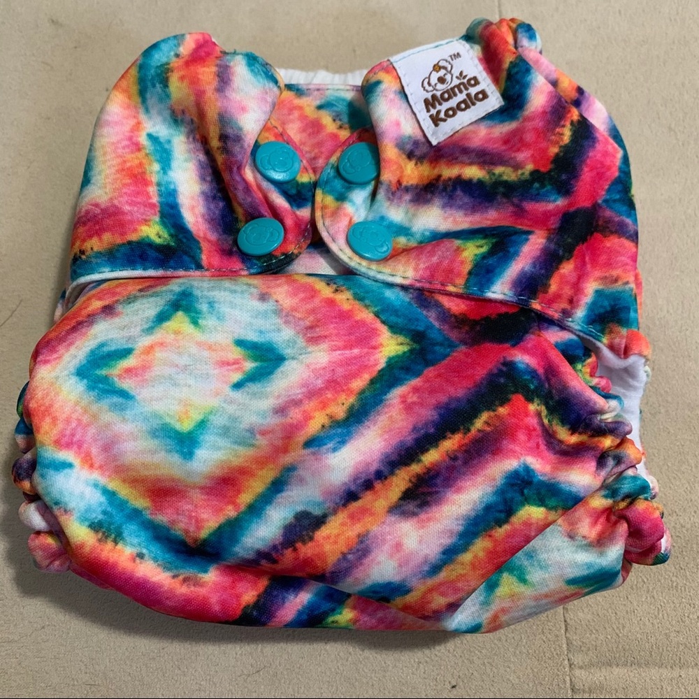 Mama Koala tie dye print cloth diaper